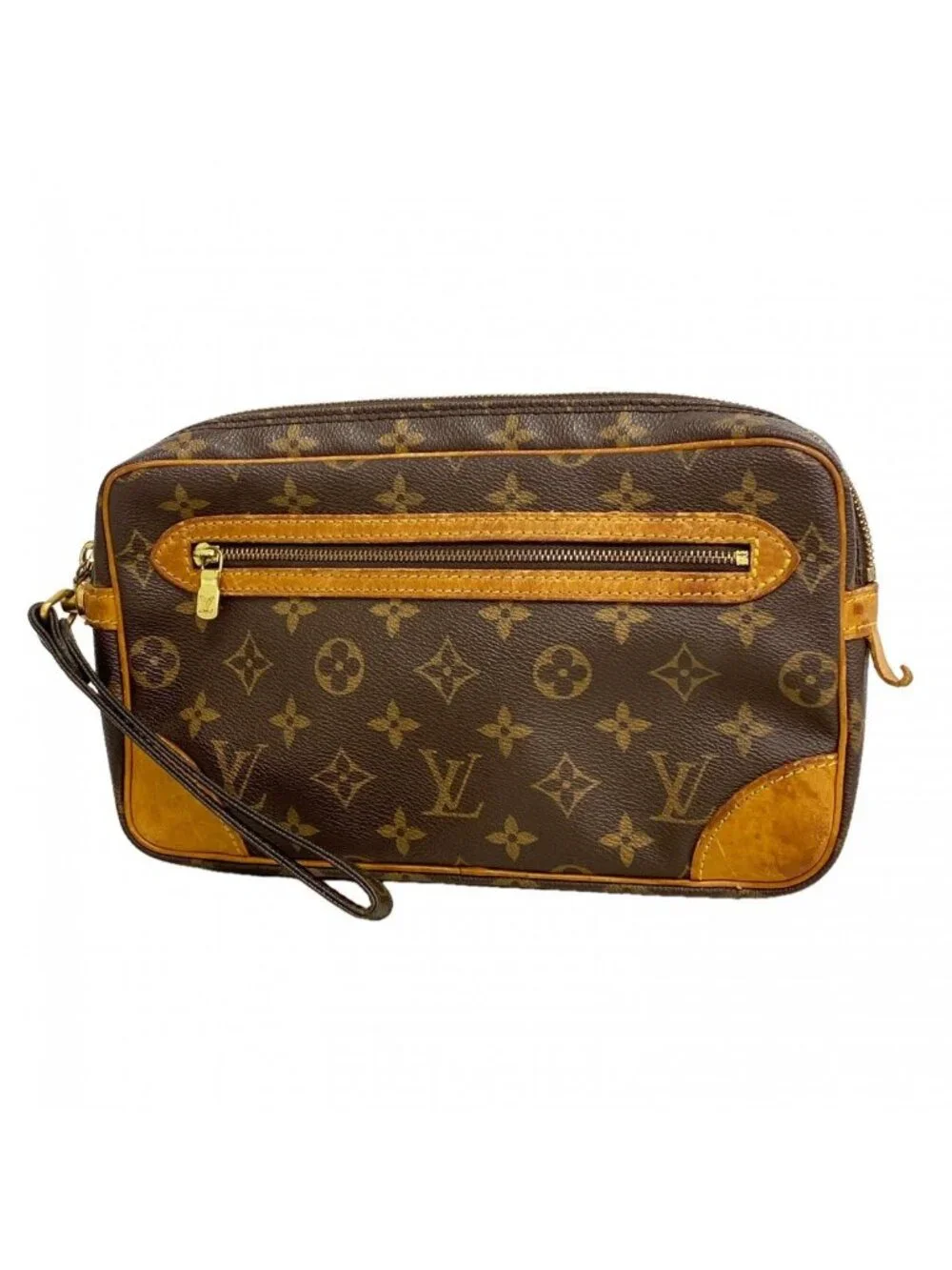 Louis Vuitton Clutch Monogram Marly Dragonne GM Brown